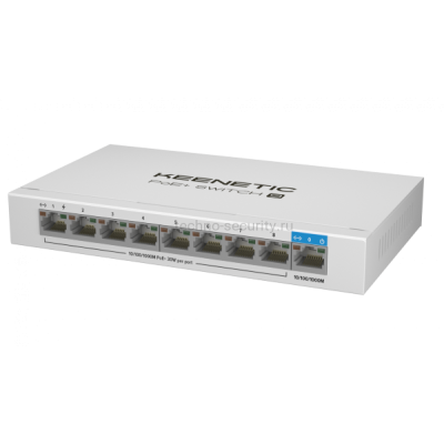 9-портовый гигабитный коммутатор с 8 портами PoE+ Keenetic PoE+ Switch 9 (KN-4710)