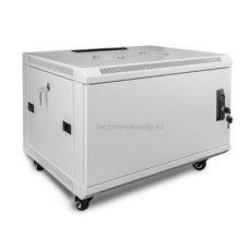 Телекоммуникационный шкаф 19" напольный 9U 600х350 серый дверь металл AYSN-19"-963-SМ
